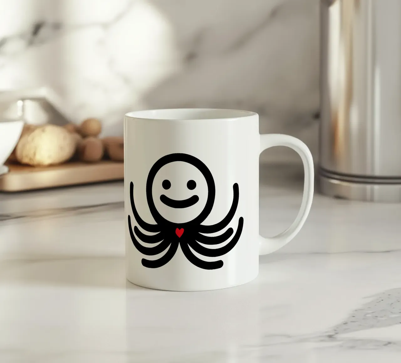 LoveOcto - Polpo con cuore - Dolce, giocoso e pieno d'amore tazza in ceramica da Bold & Simple