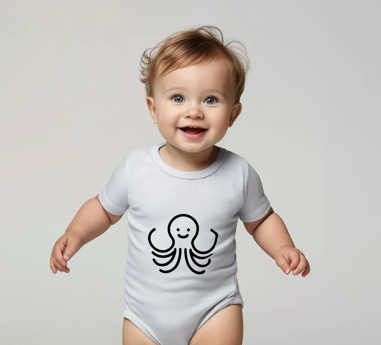 Strong Octo - El poderoso pulpo body de bebé de Bold & Simple