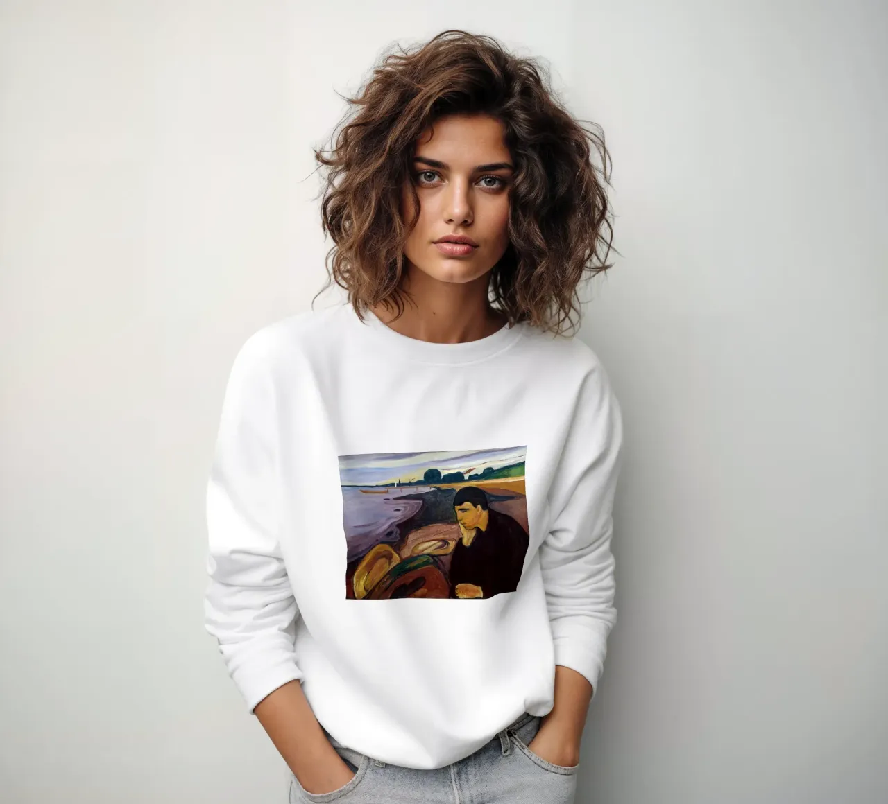 Edvard Munch - Melancholy sweatshirt by Timeless Artworks