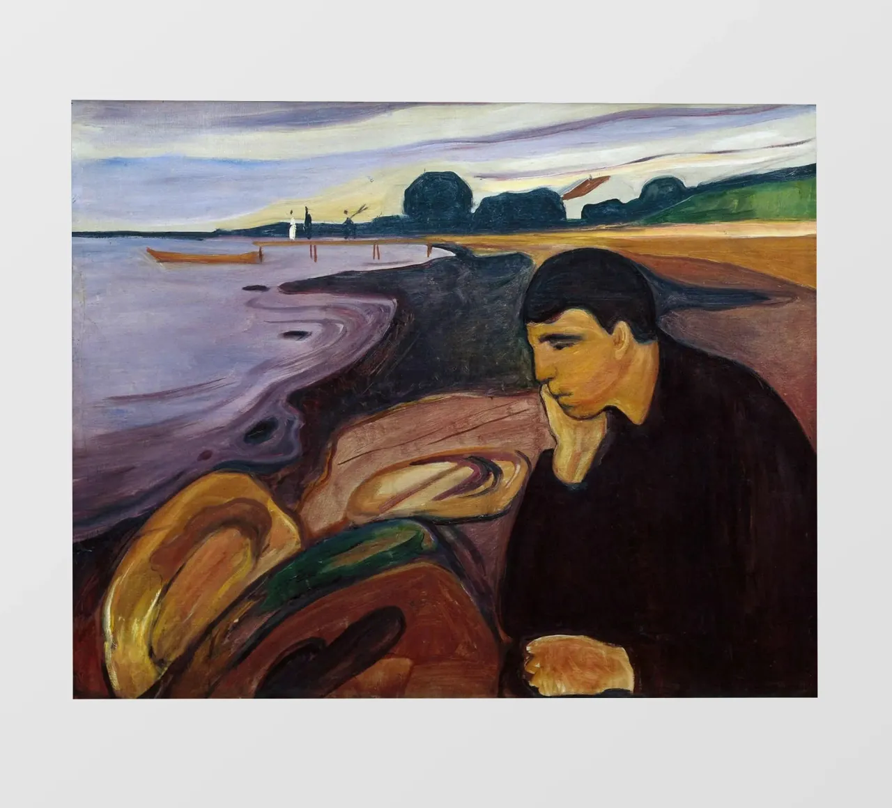 Edvard Munch - Malinconia pellicola backlit da Timeless Artworks