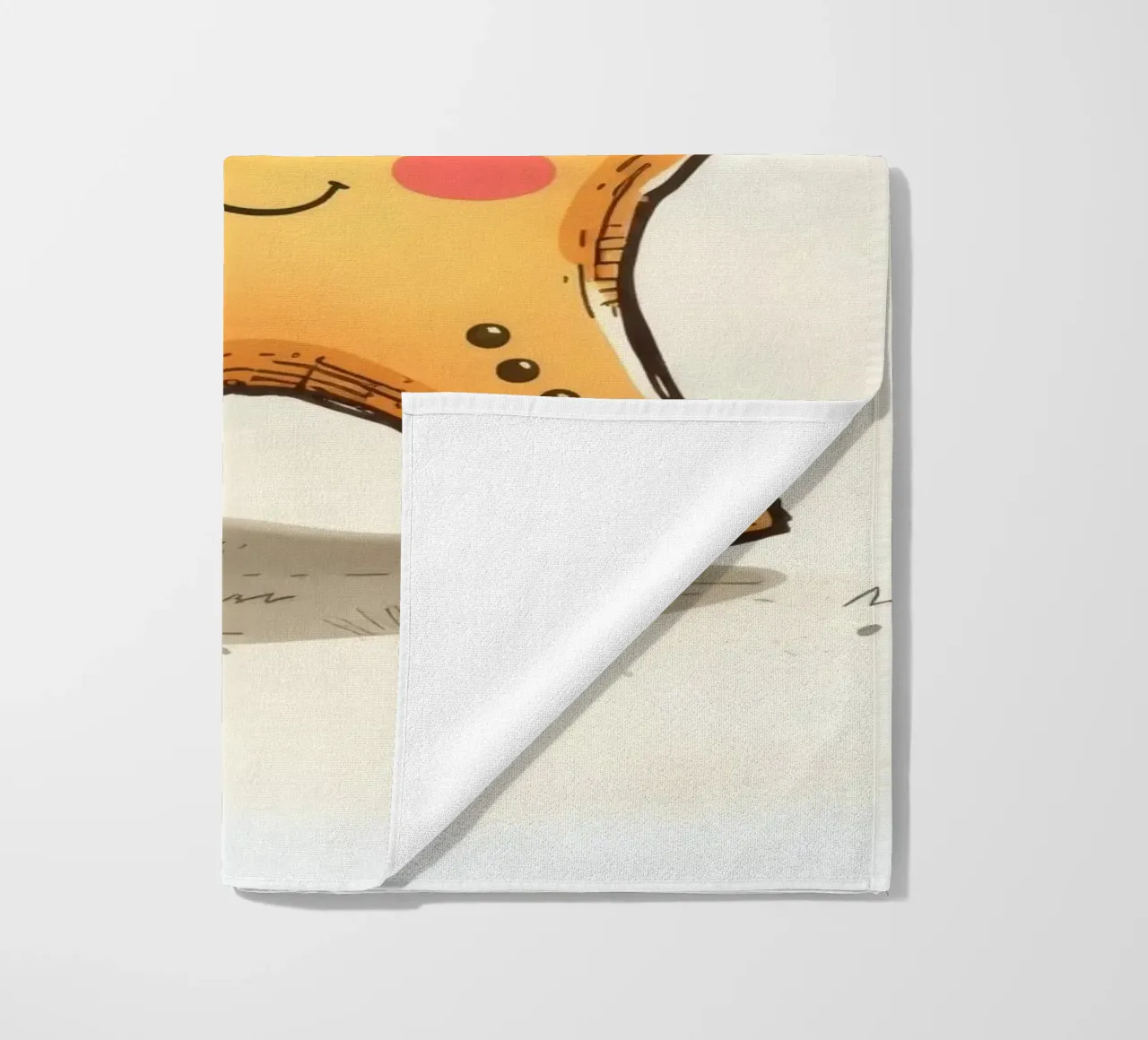 Stella marina sorridente circondata da bolle di sapone telo mare da DesignDoodle