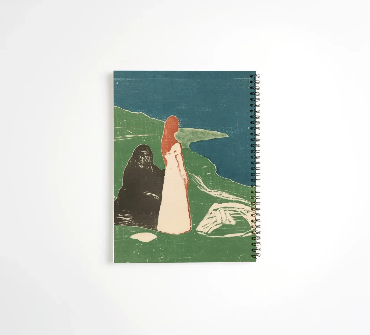 Edvard Munch - Due donne sulla spiaggia diario ad anelli da Timeless Artworks