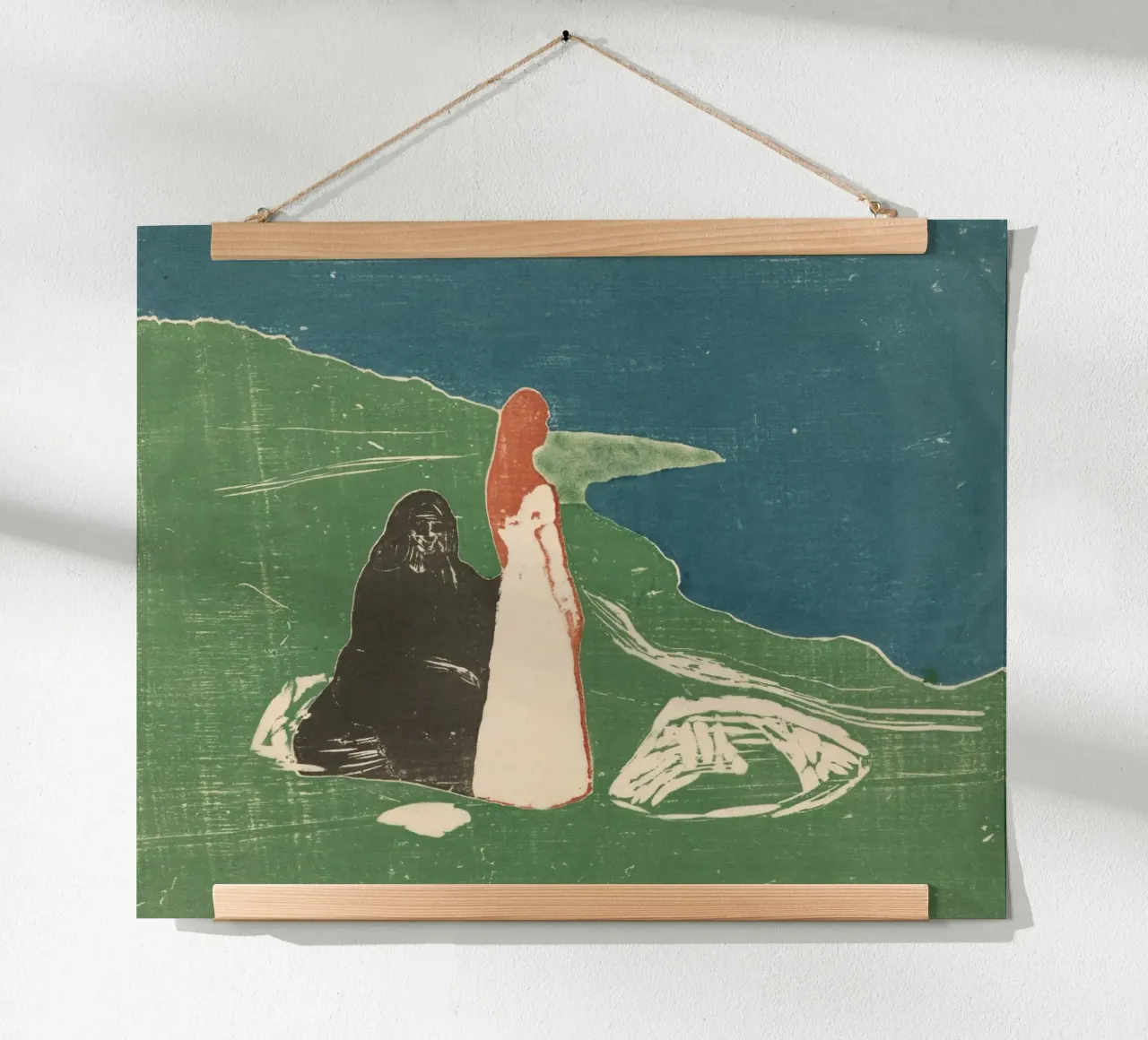 Edvard Munch - Due donne sulla spiaggia carta hahnemühle da Timeless Artworks