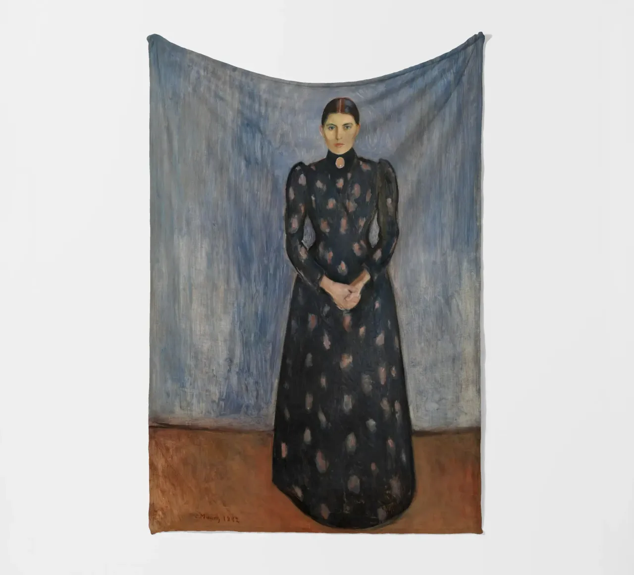 Edvard Munch - Inger in nero e viola coperta in pile da Timeless Artworks