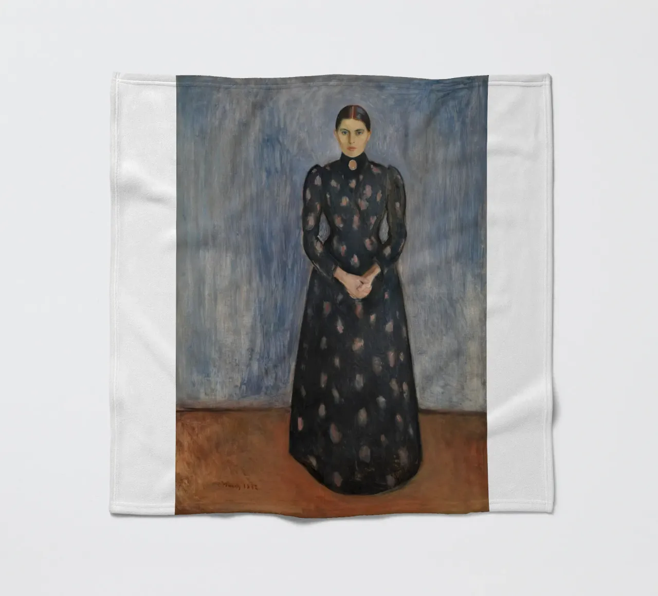 Edvard Munch - Inger in nero e viola coperta in pile da Timeless Artworks
