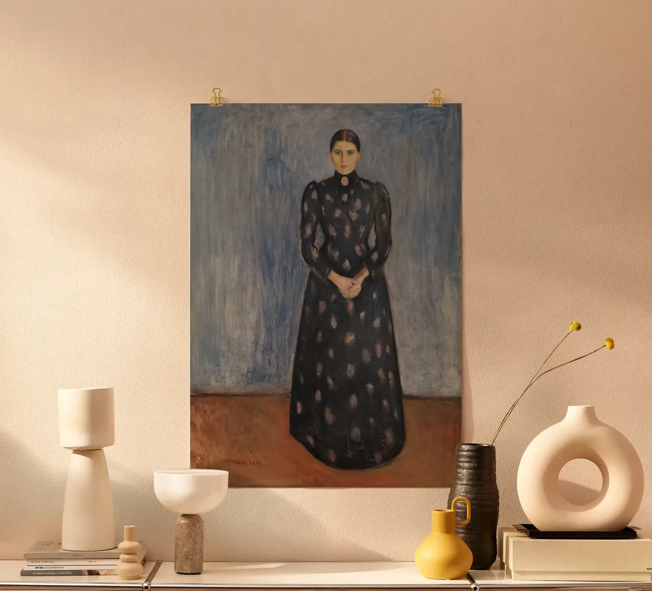 Edvard Munch - Inger in nero e viola carta hahnemühle da Timeless Artworks