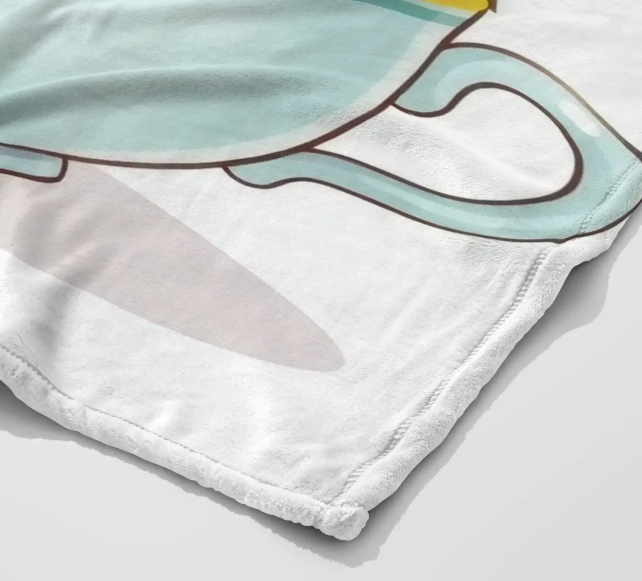 Simpatico riccio che si rilassa in una tazza blu chiaro coperta in pile da DesignDoodle