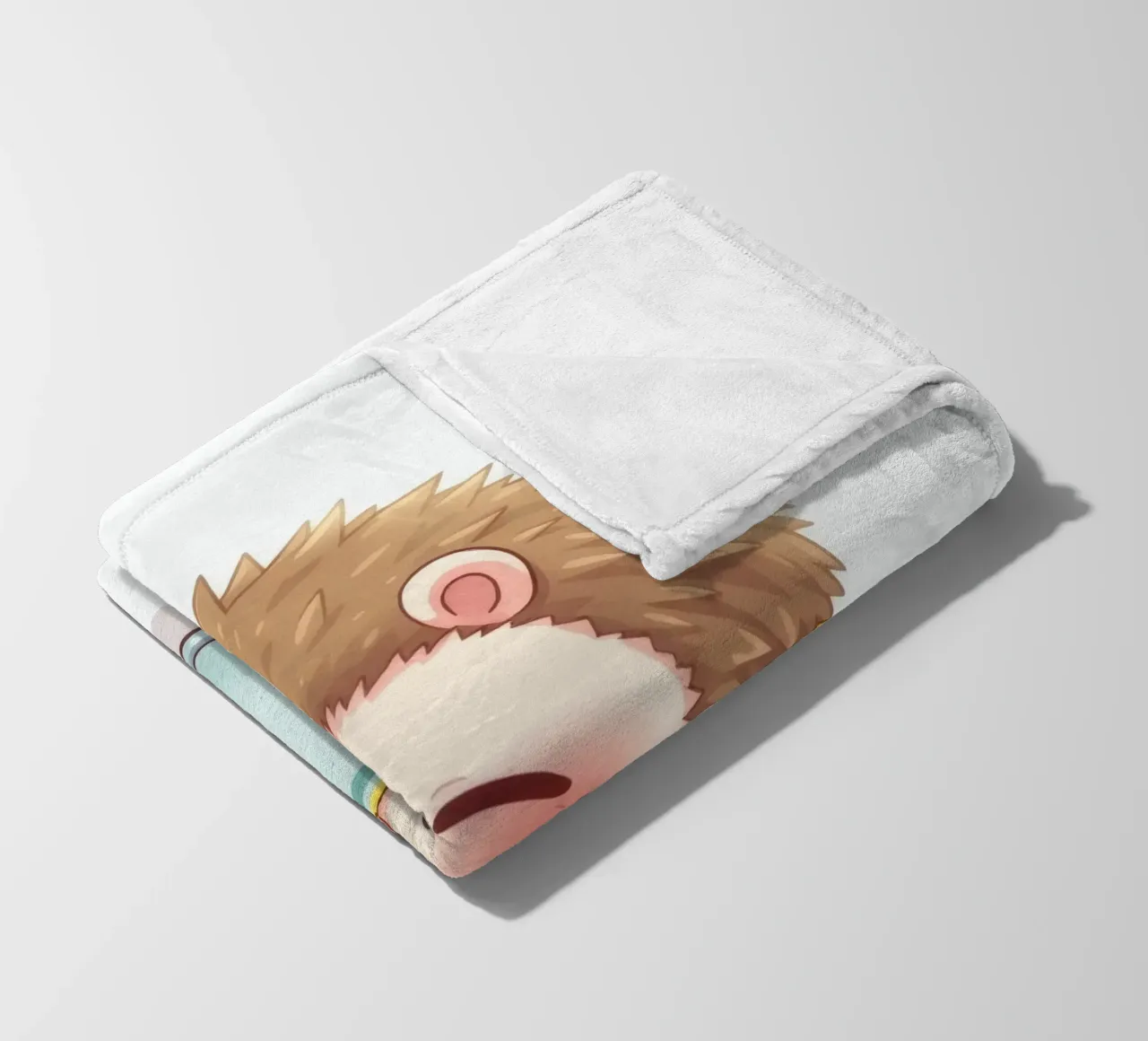 Simpatico riccio che si rilassa in una tazza blu chiaro coperta in pile da DesignDoodle