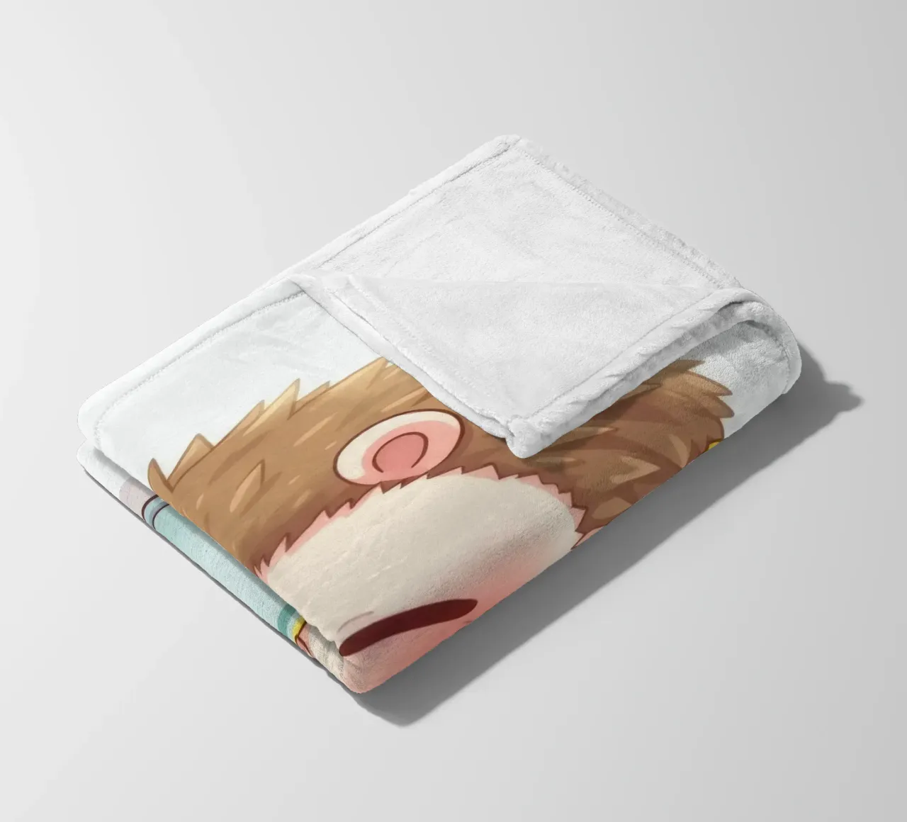 Simpatico riccio che si rilassa in una tazza blu chiaro coperta in pile da DesignDoodle