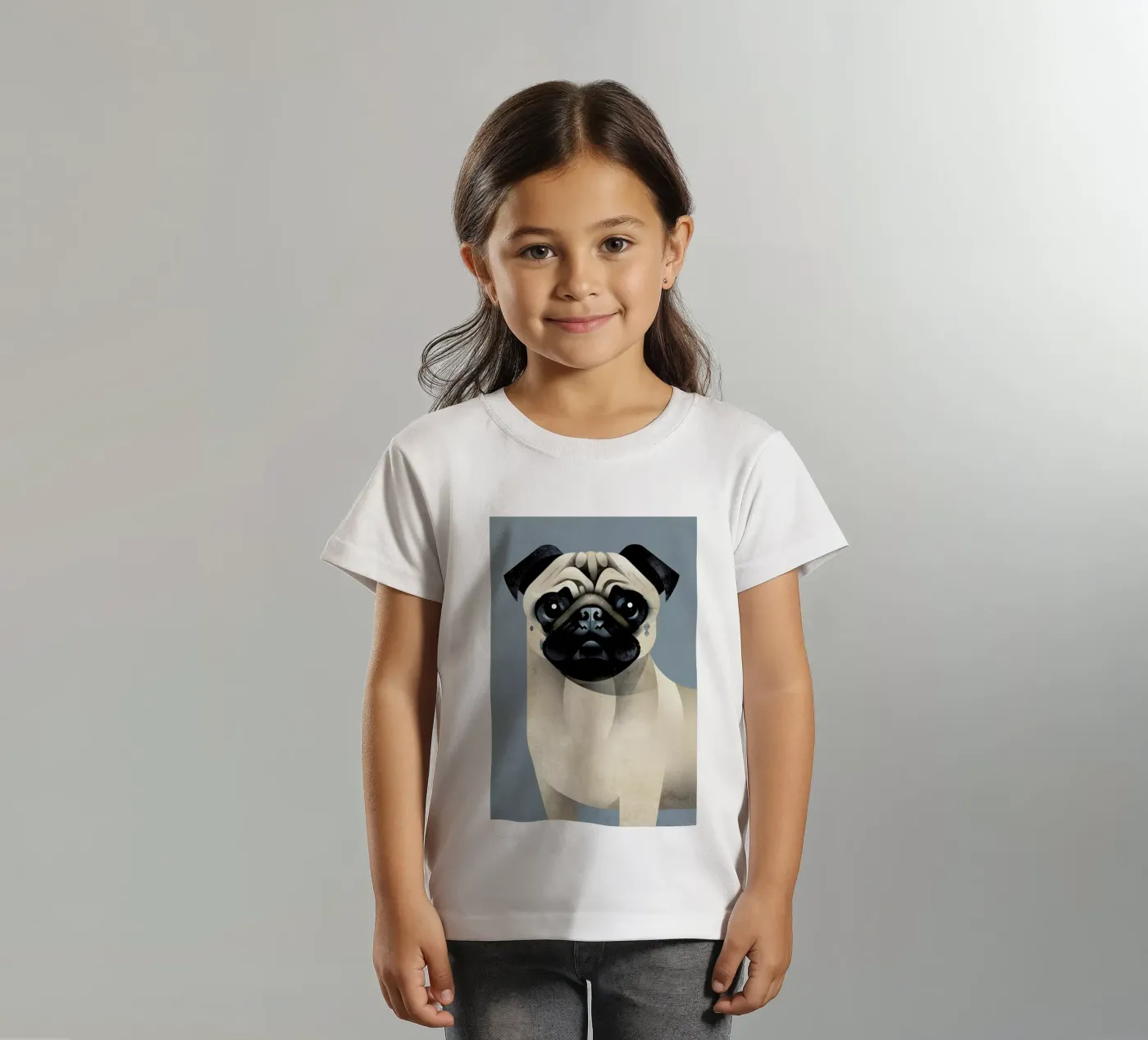 Pug Kinder T-Shirt von Dieter Braun