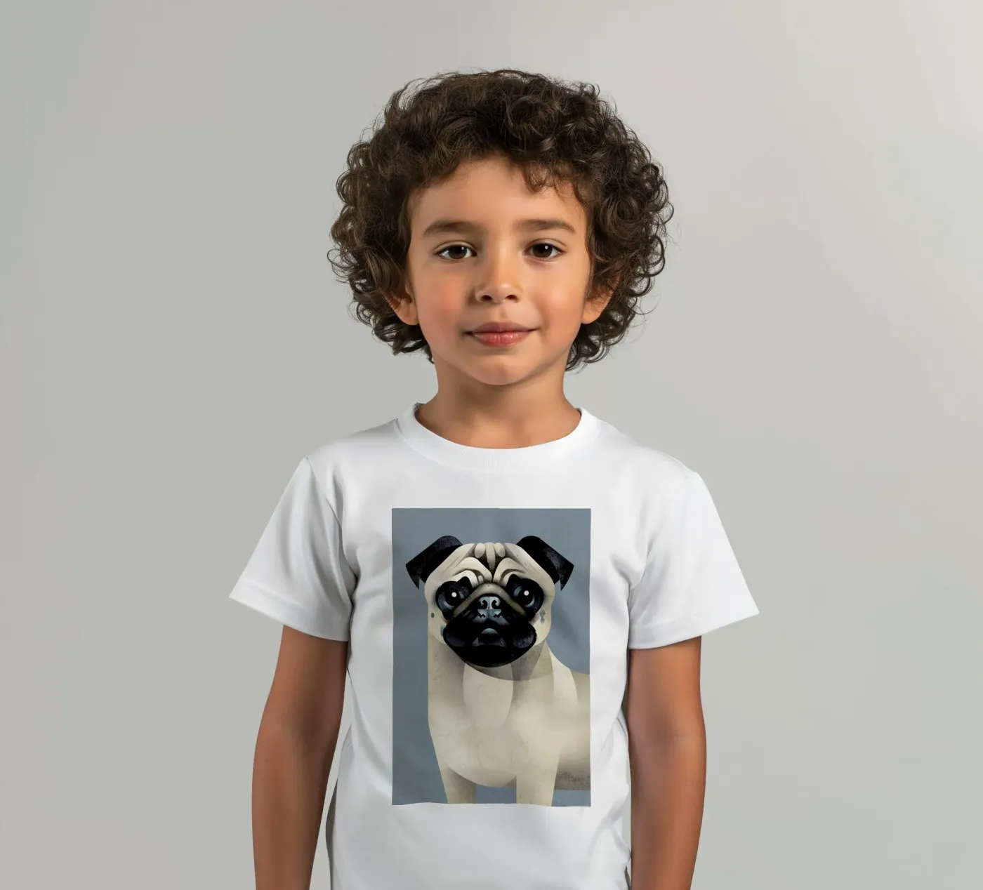 Pug t-shirt bambini da Dieter Braun