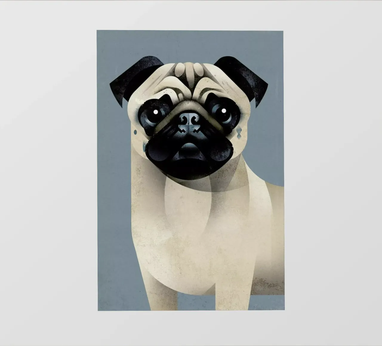 Pug pellicola backlit da Dieter Braun