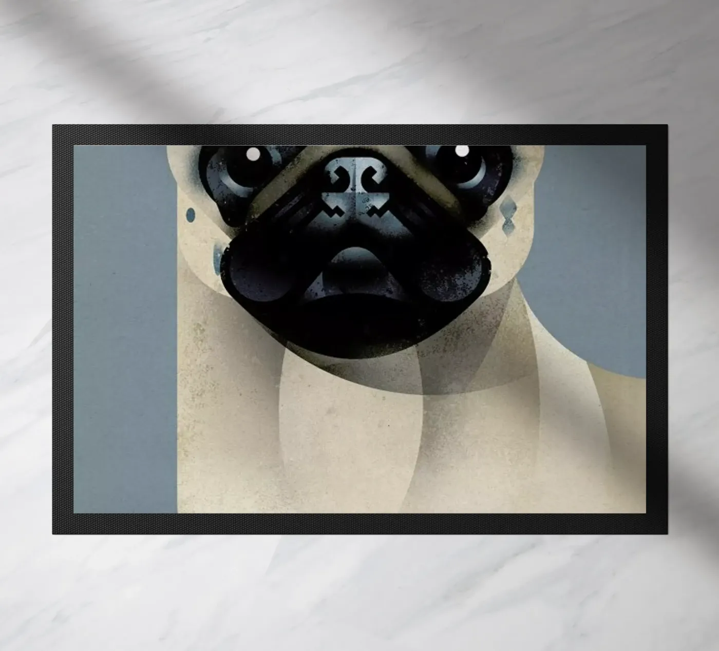 Pug Fußmatte von Dieter Braun