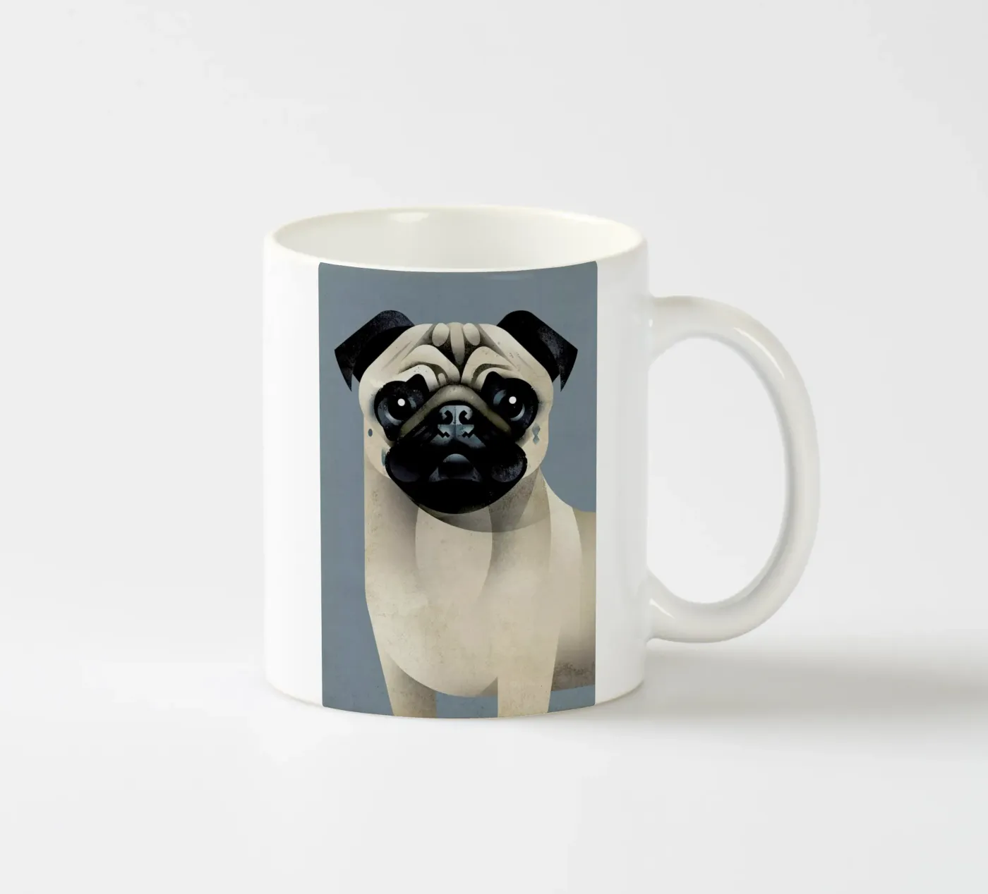 Pug ceramic mug by Dieter Braun