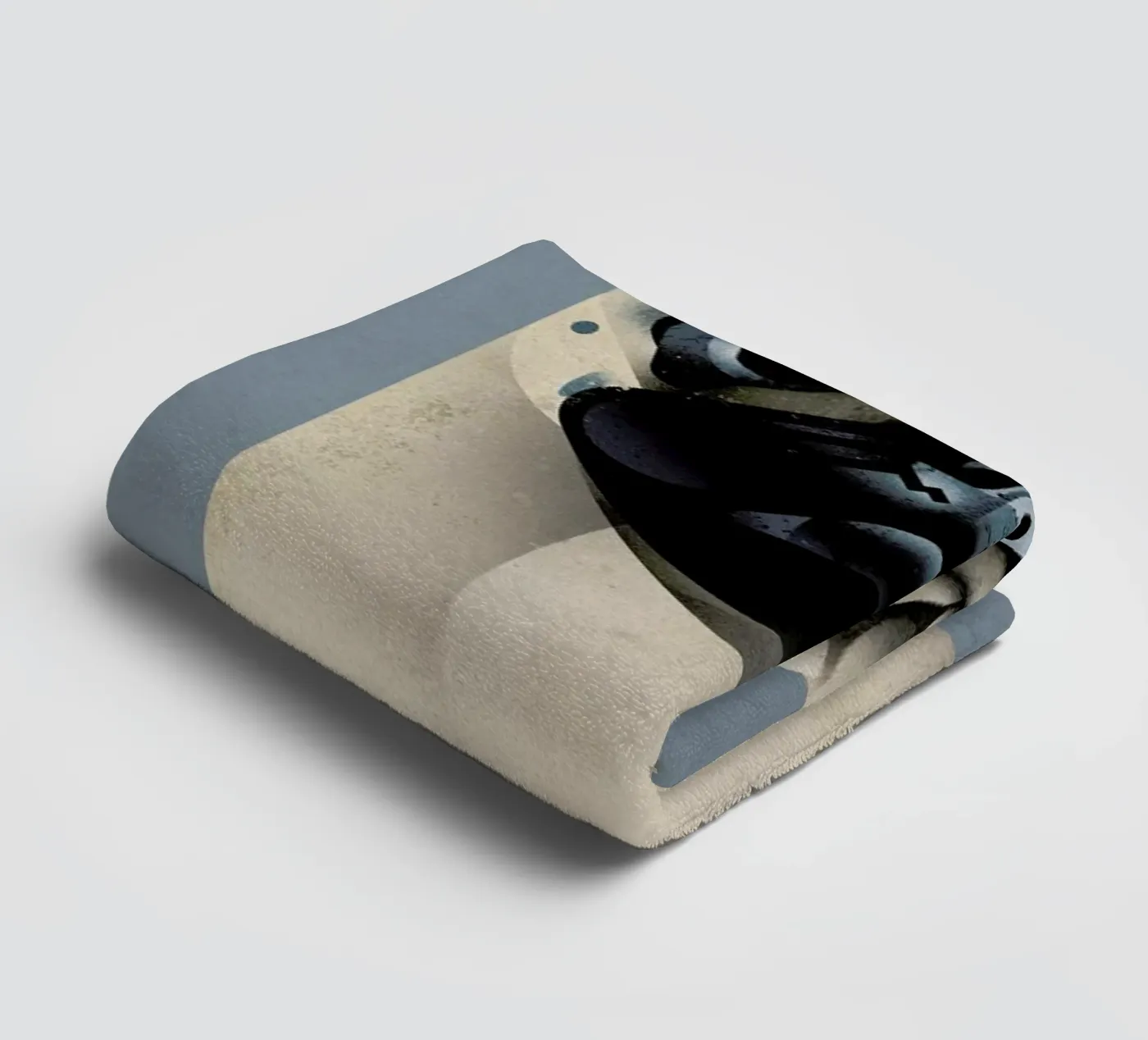 Pug towel by Dieter Braun