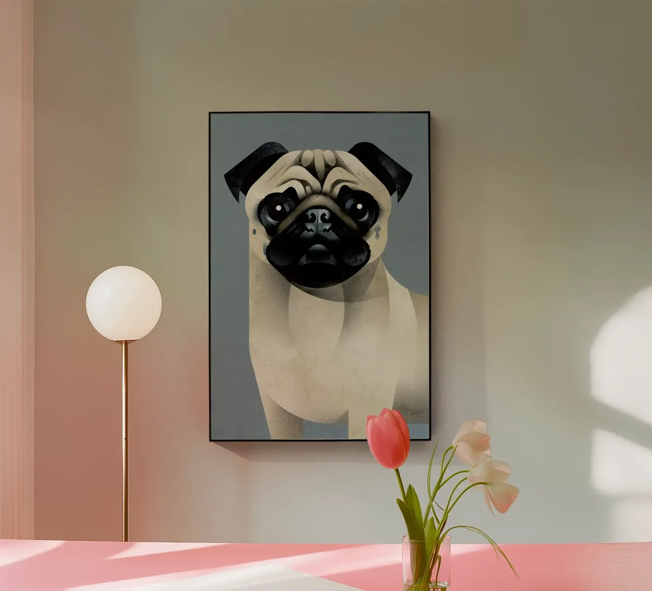 Pug plexiglass da Dieter Braun