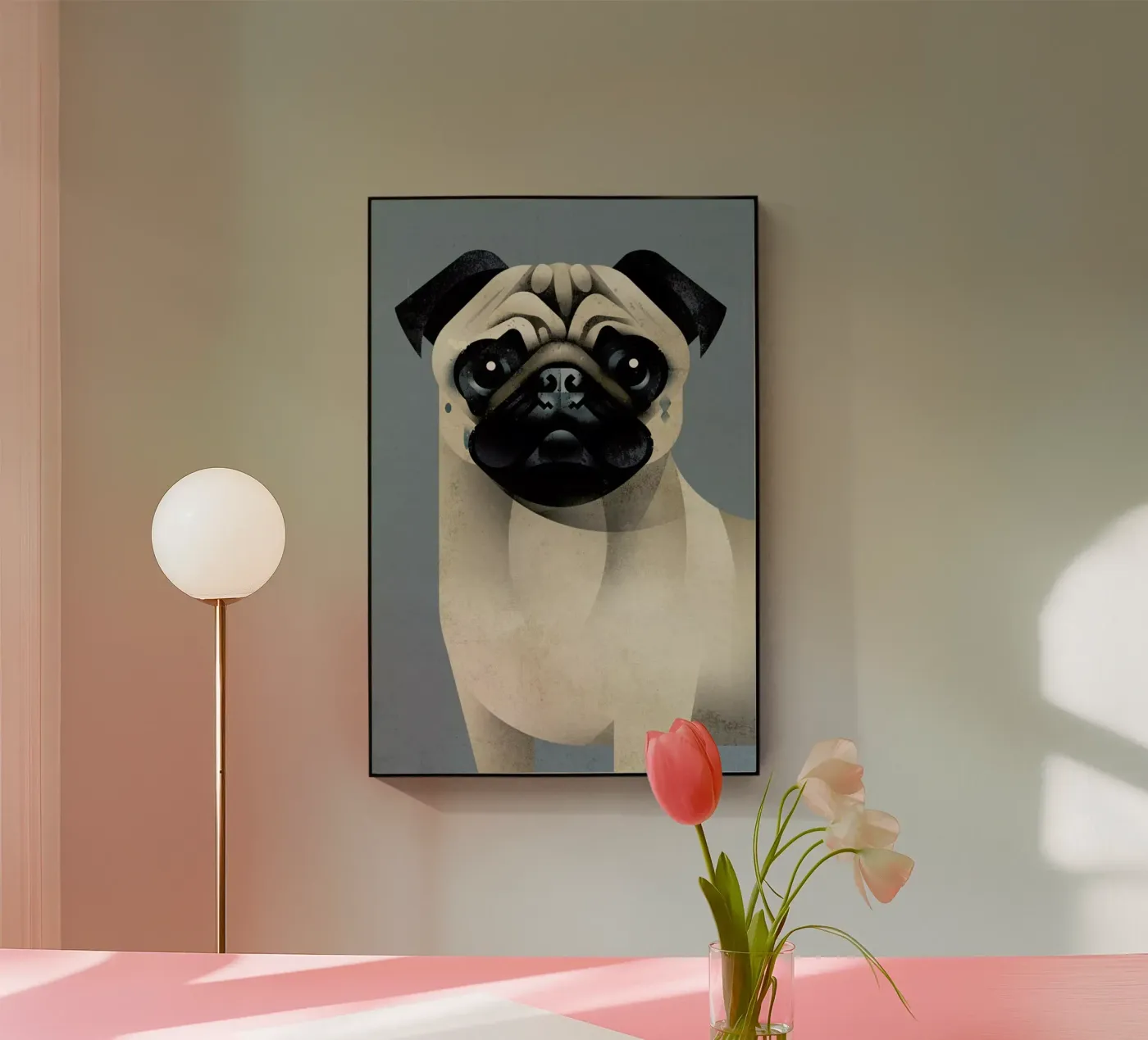 Pug plexiglas de Dieter Braun