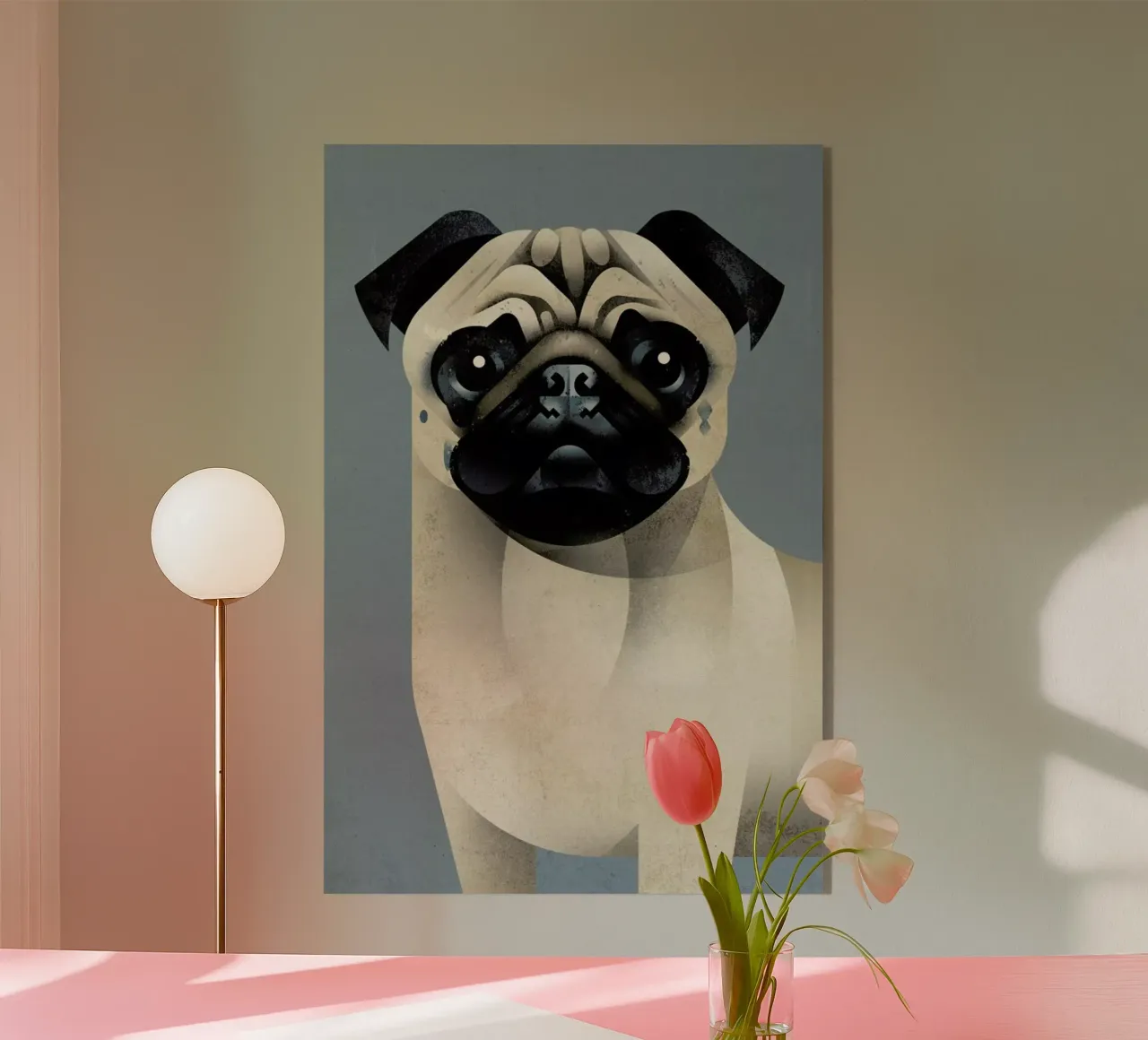 Pug plexiglass da Dieter Braun