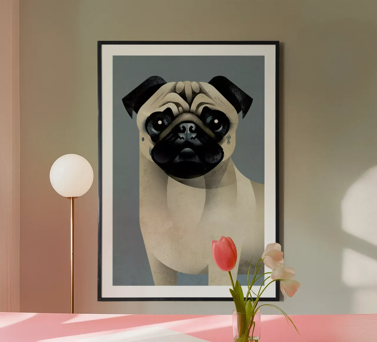 Pug poster da Dieter Braun
