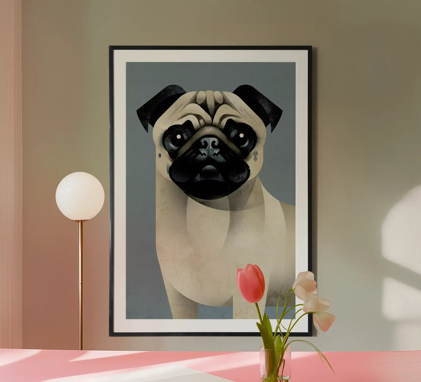 Pug poster da Dieter Braun