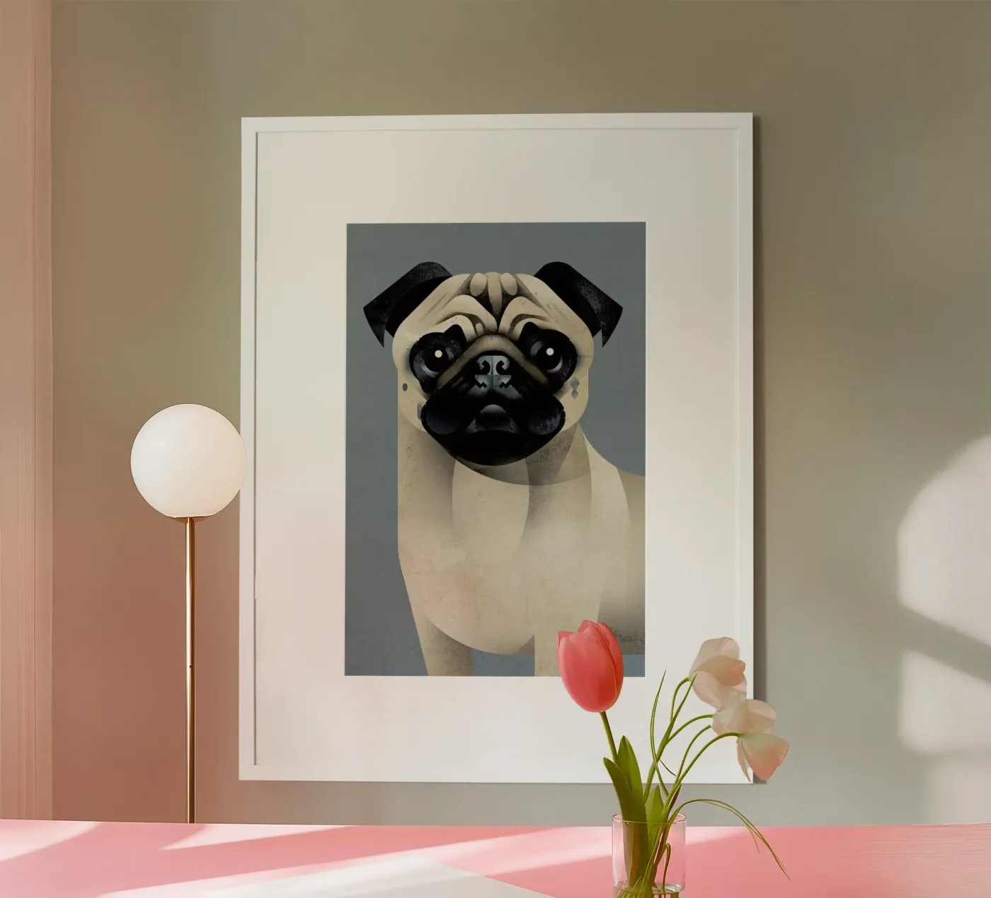 Pug poster da Dieter Braun