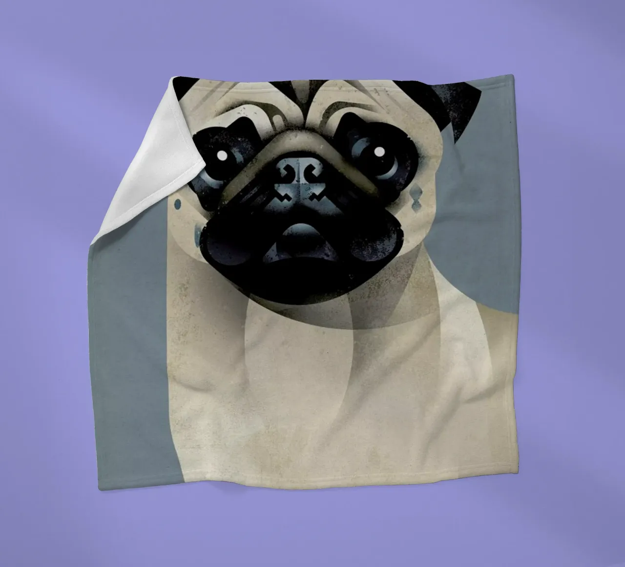 Pug Fleecedecke von Dieter Braun