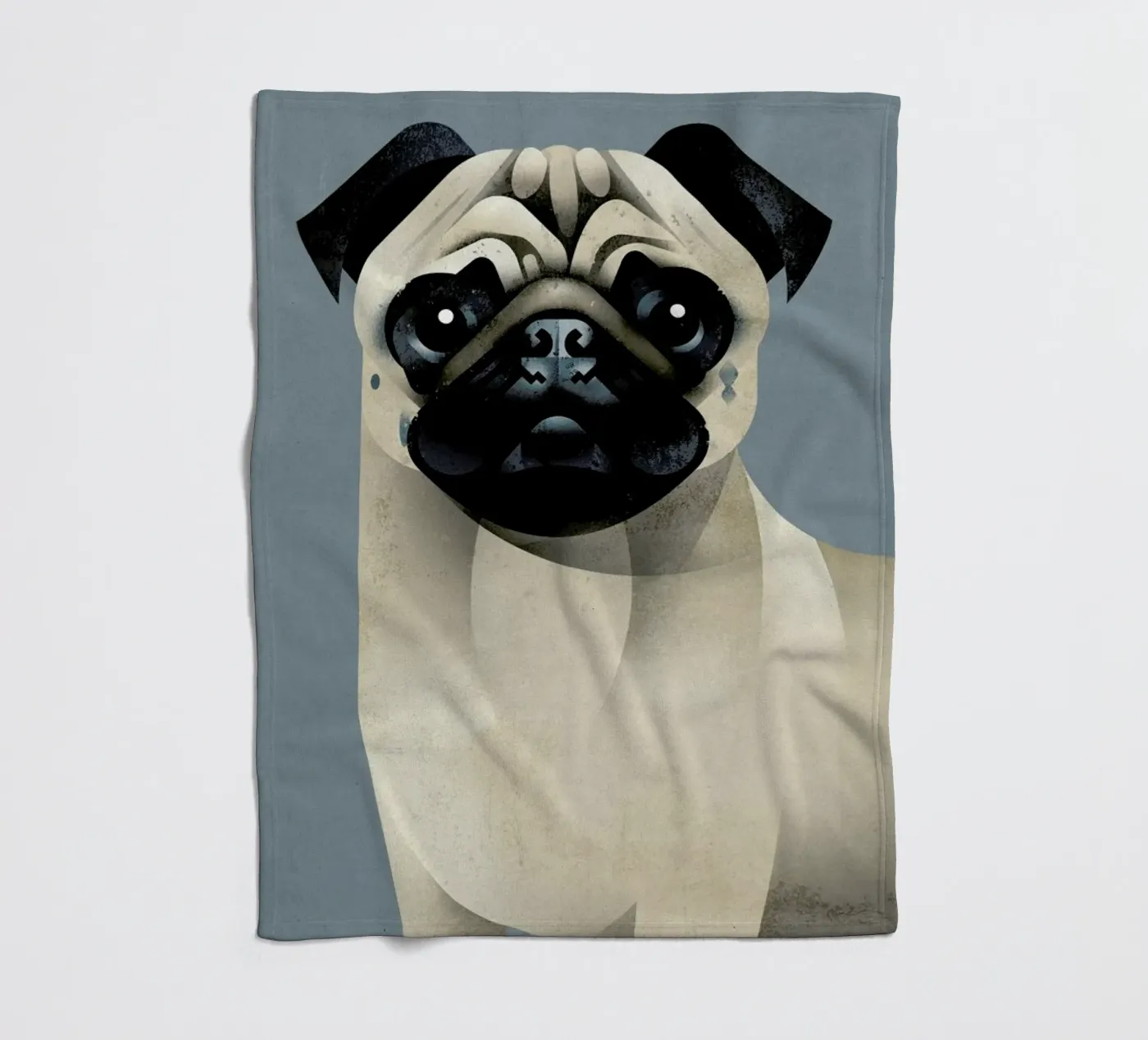 Pug Fleecedecke von Dieter Braun