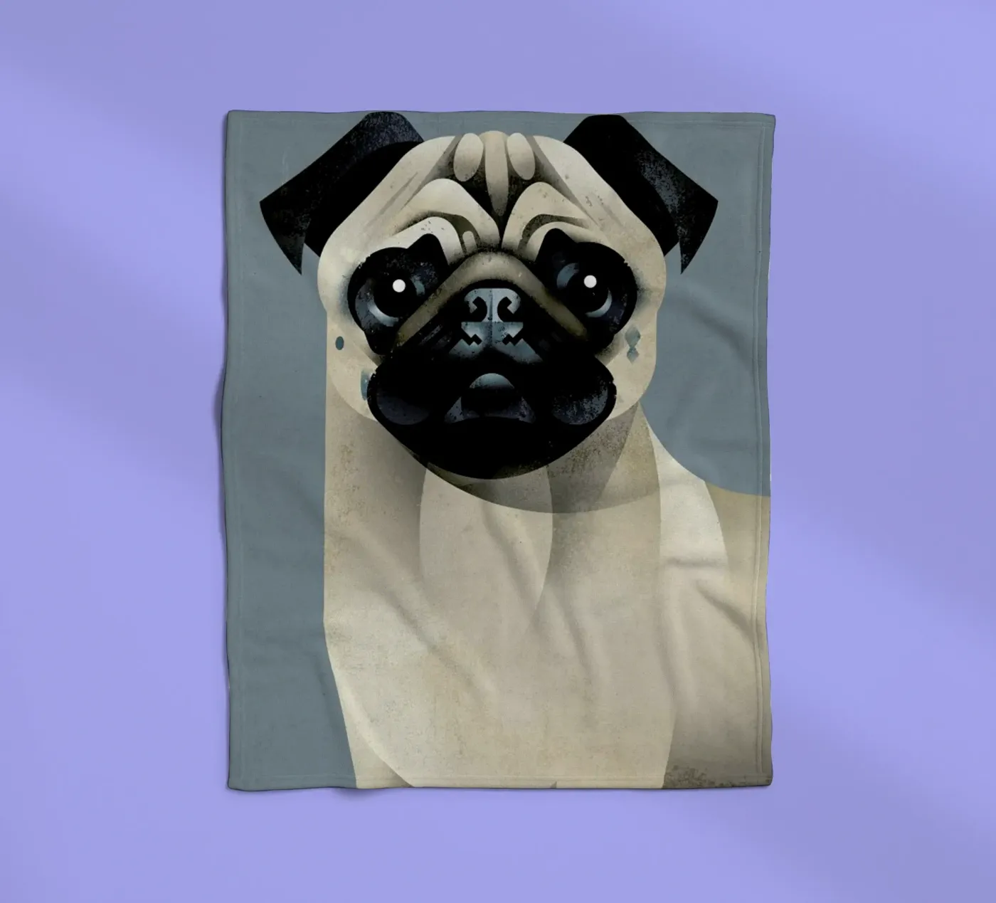 Pug Fleecedecke von Dieter Braun