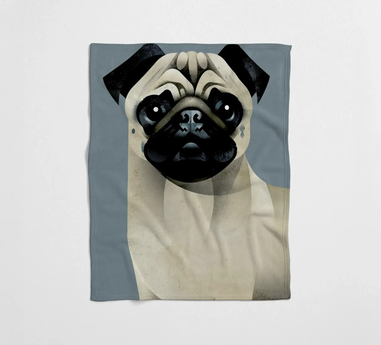 Pug Fleecedecke von Dieter Braun