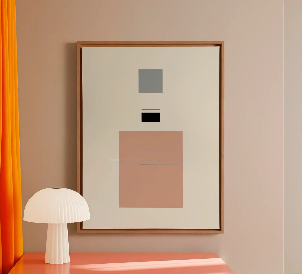 Levitating cube canvas with Floater frame by OkleoStudio