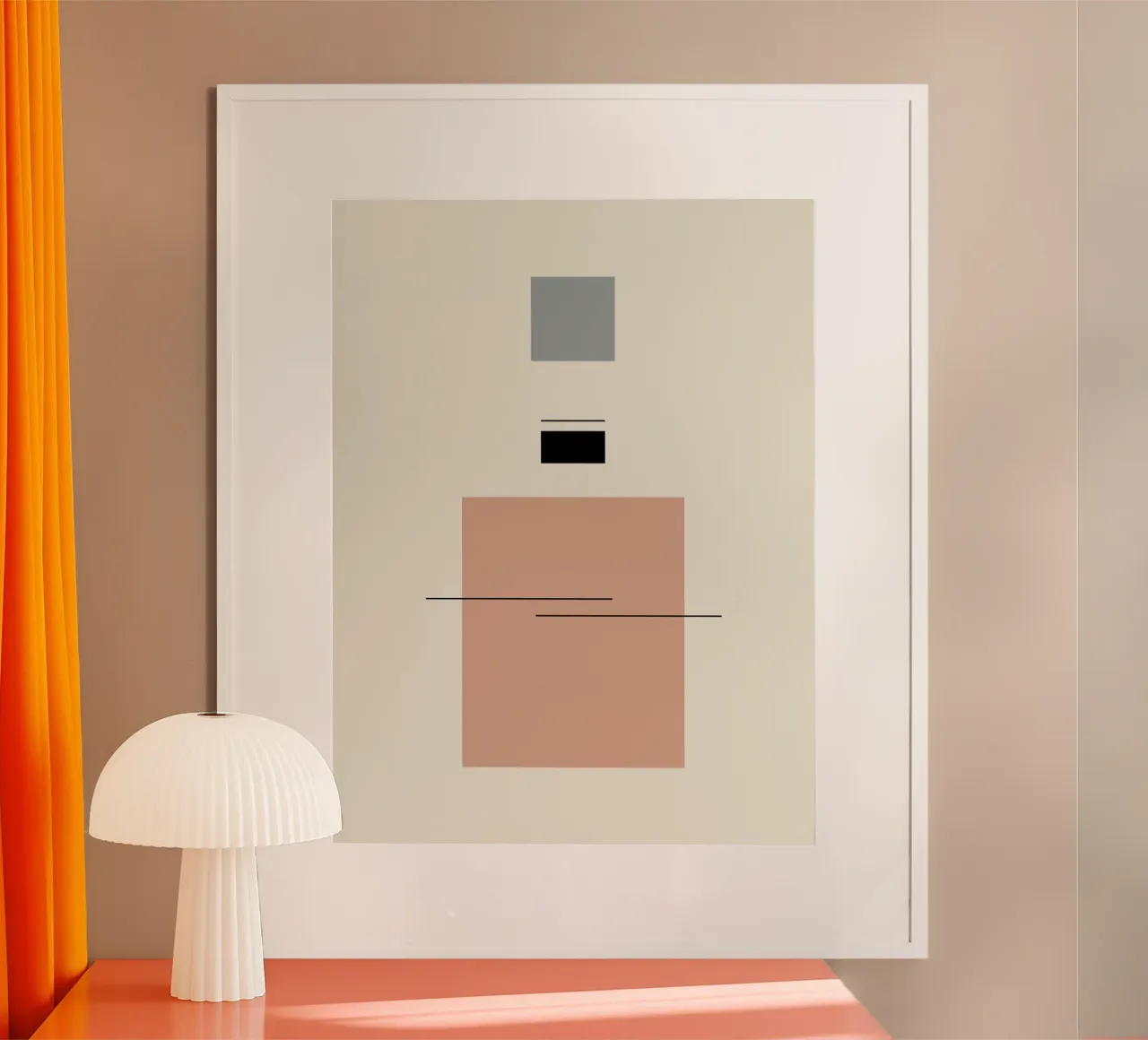 Cubo levitante poster con telaio in alluminio da OkleoStudio