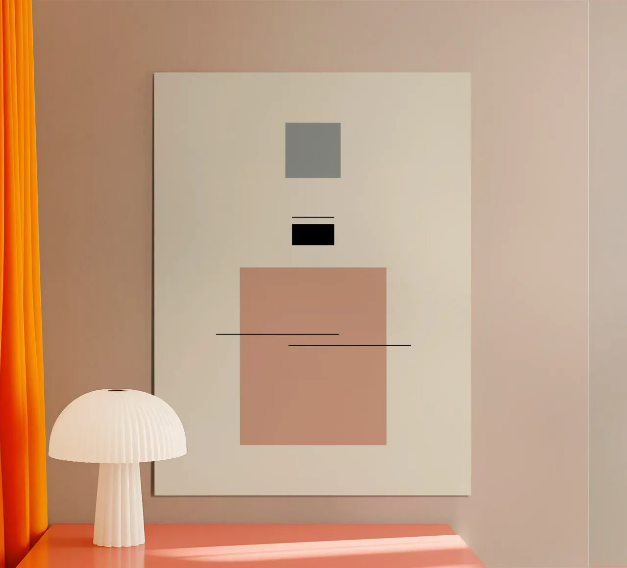 Cubo levitante poster con telaio in alluminio da OkleoStudio