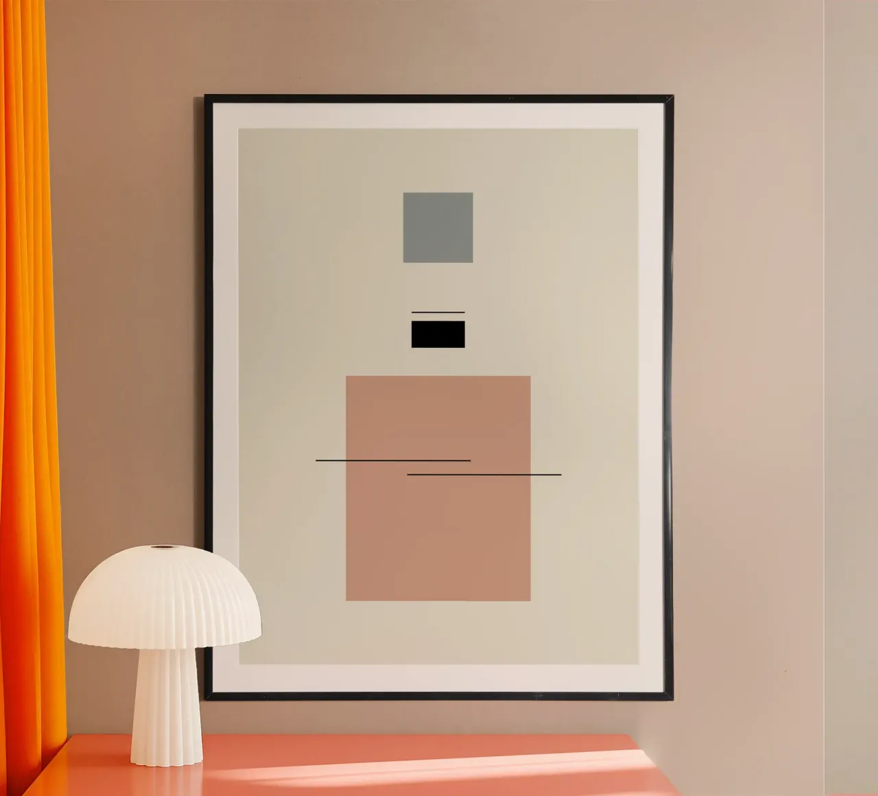 Cubo levitante poster con telaio in alluminio da OkleoStudio