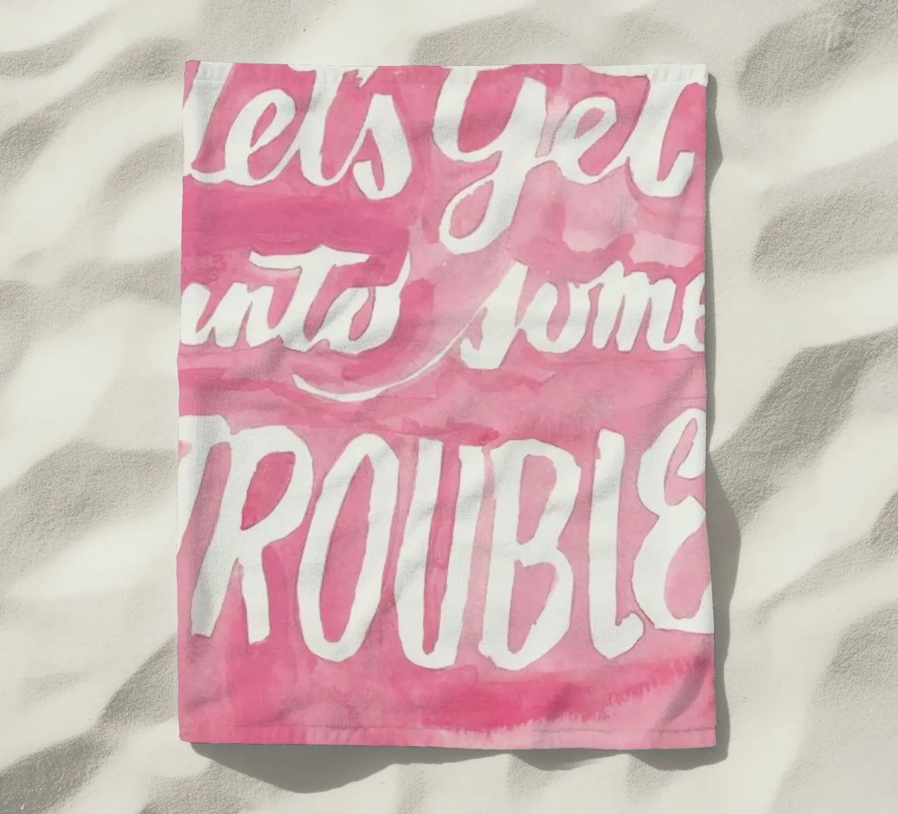 Somebody's Middle Name beach towel by Victoria Verbaan