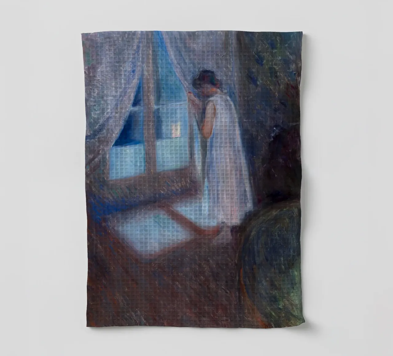 Edvard Munch - La jeune fille à la fenêtre torchon de Timeless Artworks