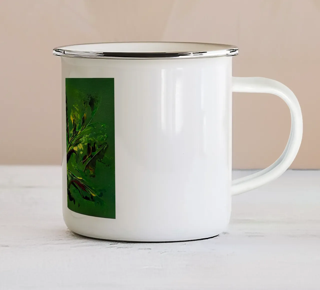IDEAL GIFT 147 tazza in smalto da Thierry Vobmann Abstract painting