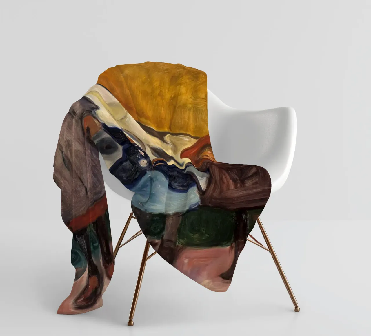 Edvard Munch - Quattro ragazze ad Asgardstrand coperta in pile da Timeless Artworks