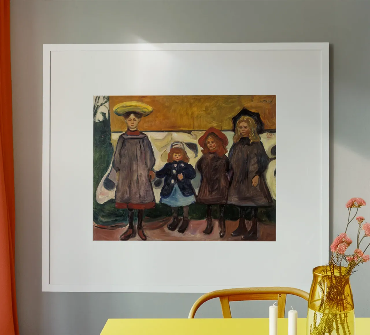 Edvard Munch - Quattro ragazze ad Asgardstrand carta hahnemühle da Timeless Artworks