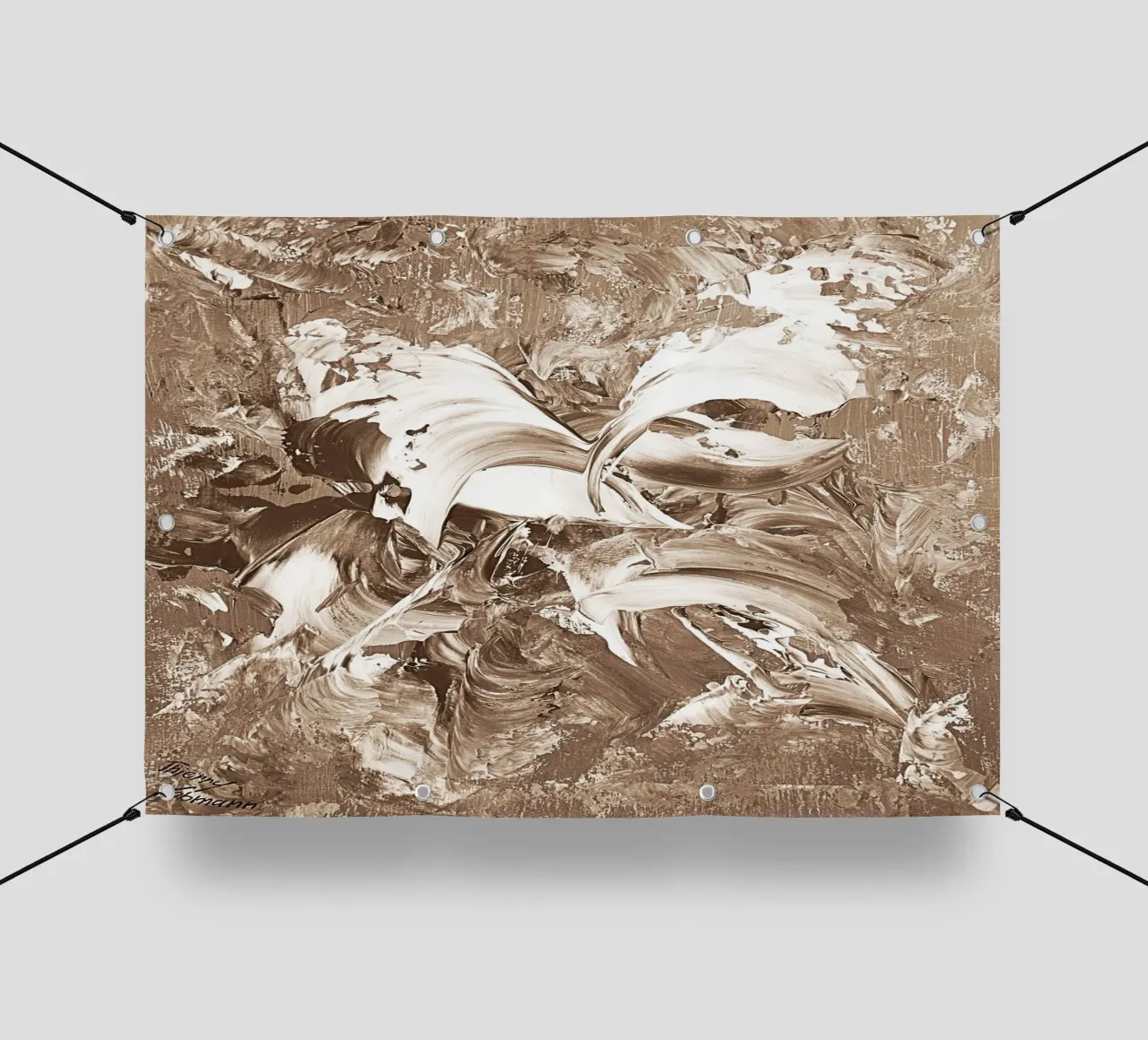 SEPIA 22 telo in pvc da Thierry Vobmann Abstract painting