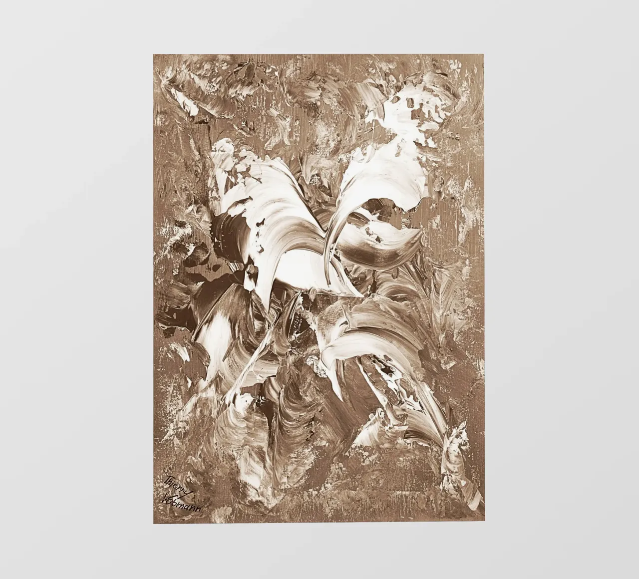 SEPIA 22 telo in pvc da Thierry Vobmann Abstract painting