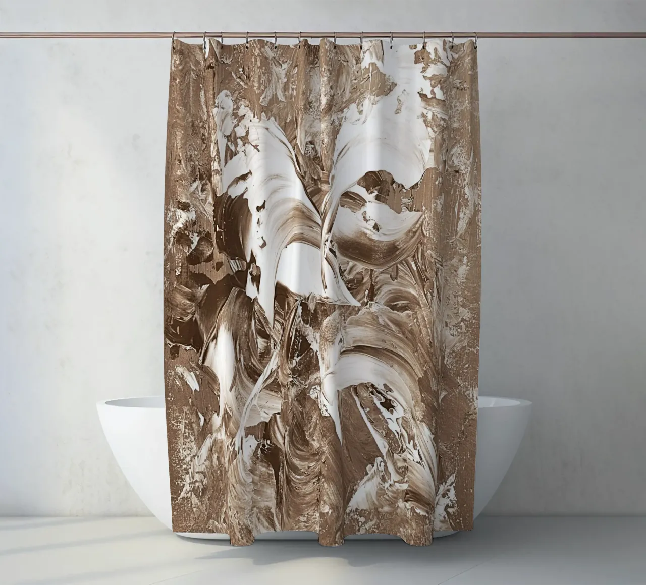 SEPIA 22 douchegordijn van Thierry Vobmann Abstract painting