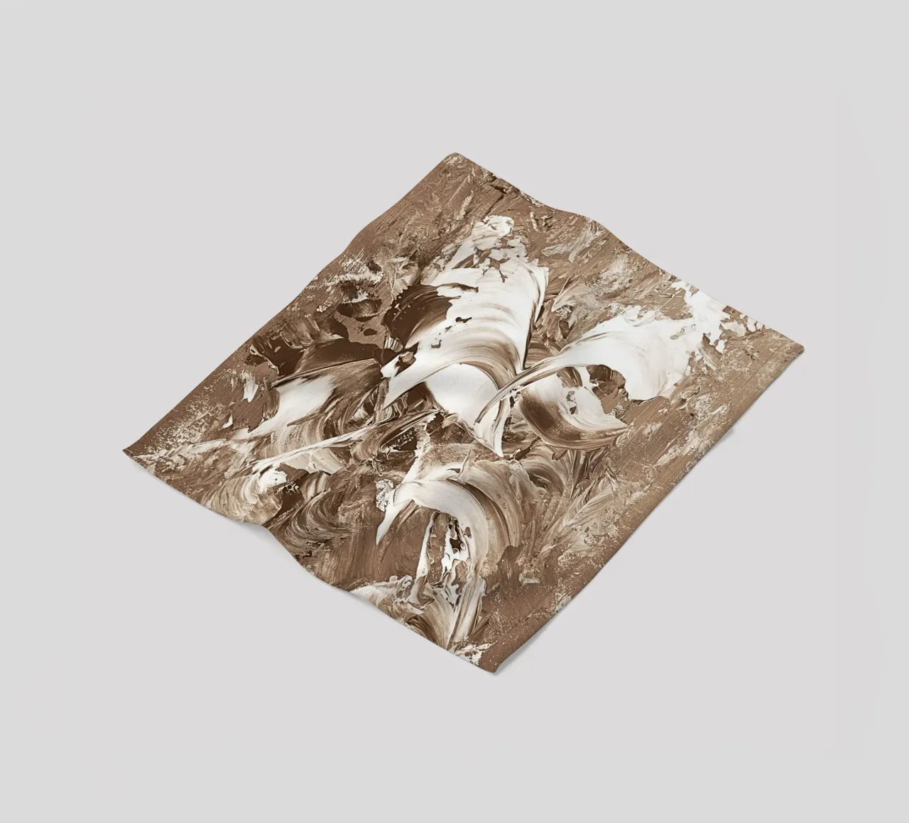 SEPIA 22 fleece blanket by Thierry Vobmann Abstract painting