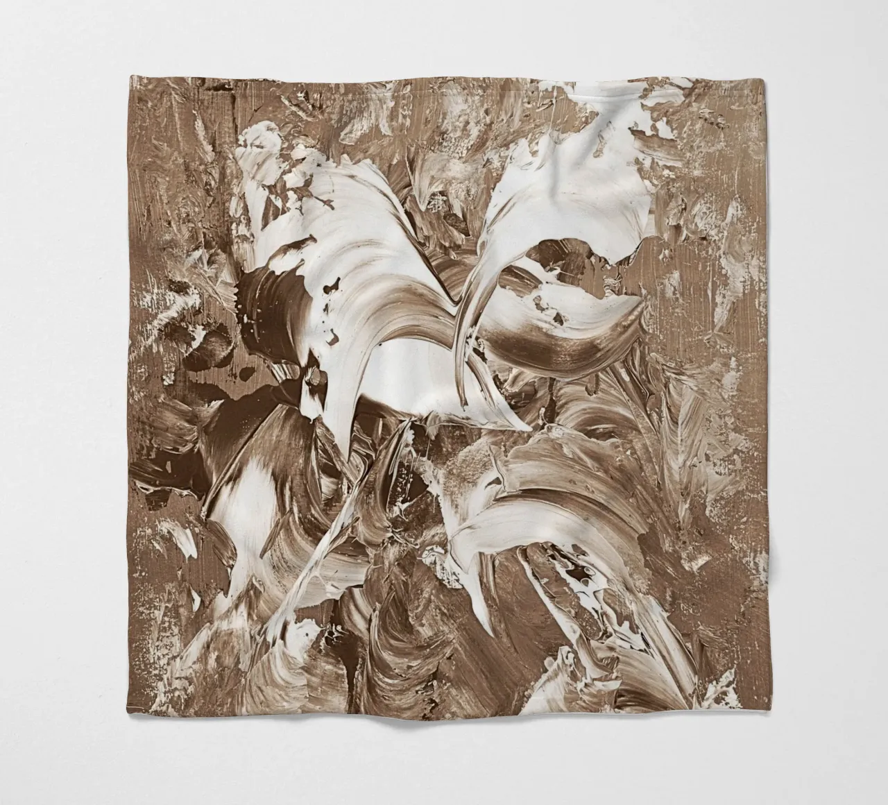 SEPIA 22 fleece blanket by Thierry Vobmann Abstract painting