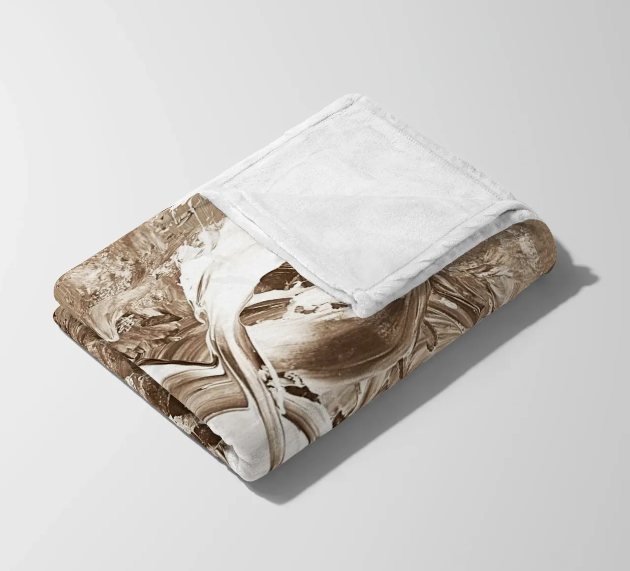 SEPIA 22 fleece blanket by Thierry Vobmann Abstract painting