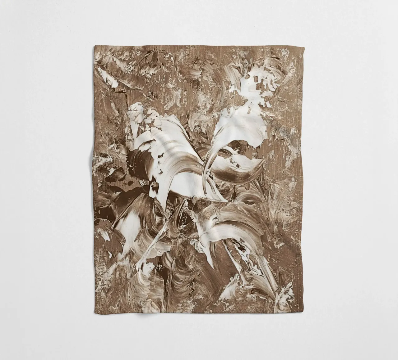 SEPIA 22 fleece blanket by Thierry Vobmann Abstract painting