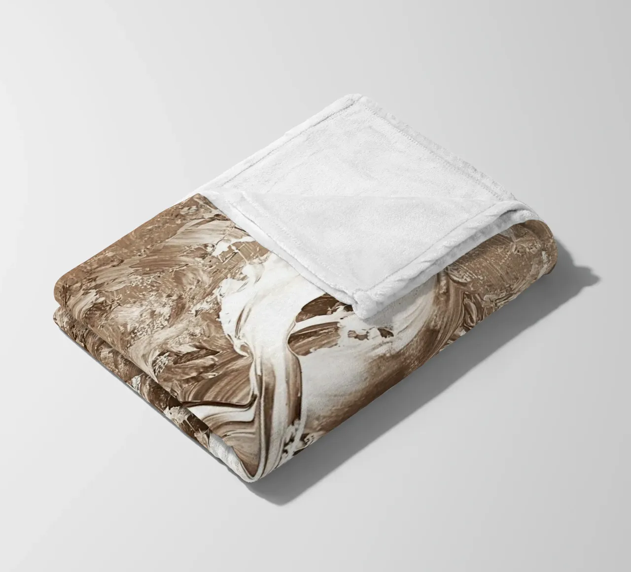 SEPIA 22 fleece blanket by Thierry Vobmann Abstract painting