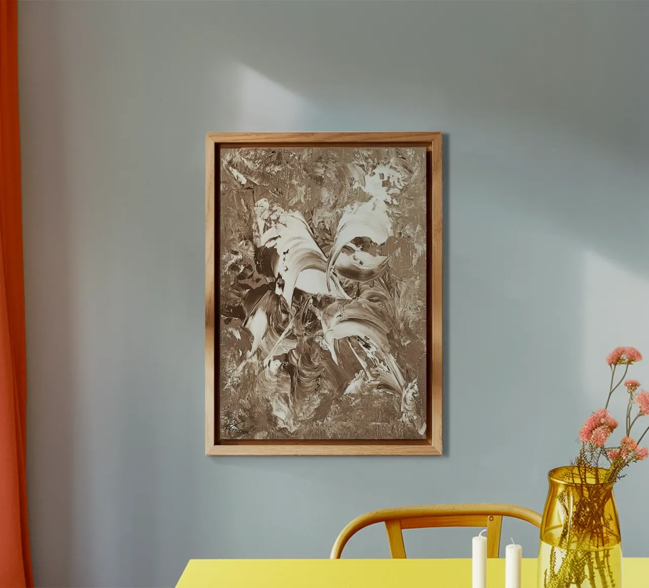SEPIA 22 forex-plaat van Thierry Vobmann Abstract painting