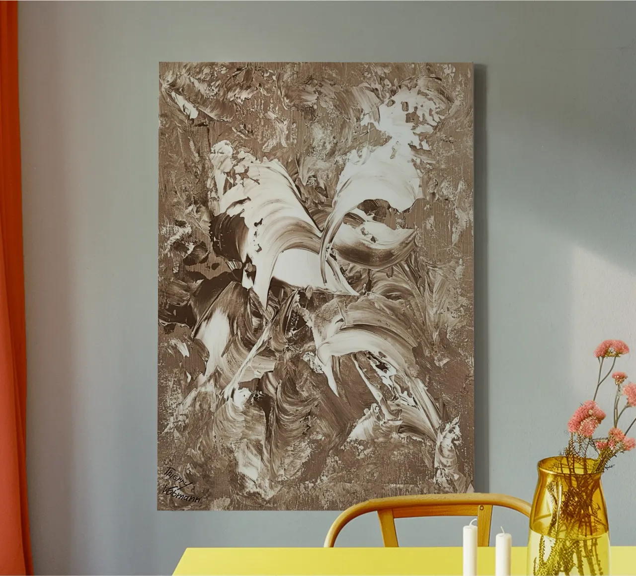 SEPIA 22 canvas by Thierry Vobmann Abstract painting