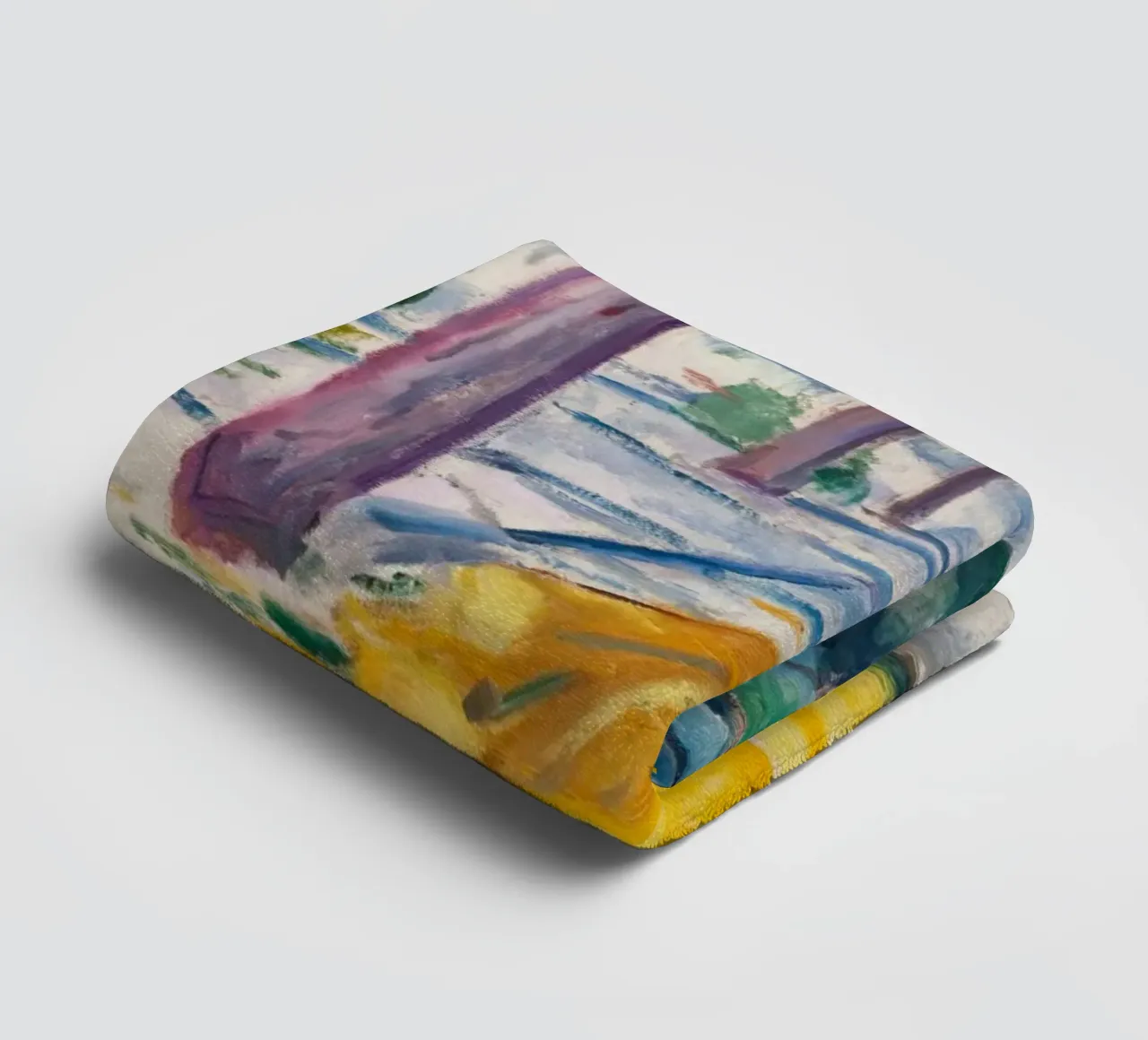 Edvard Munch - Il ceppo giallo asciugamano da bagno da Timeless Artworks