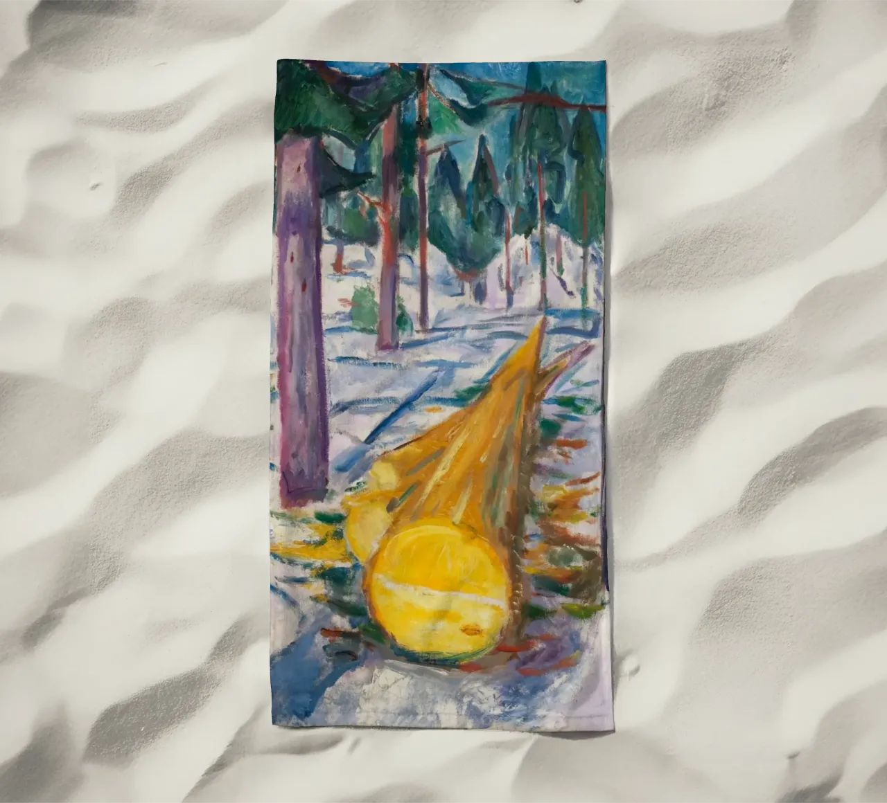 Edvard Munch - Il ceppo giallo telo mare da Timeless Artworks